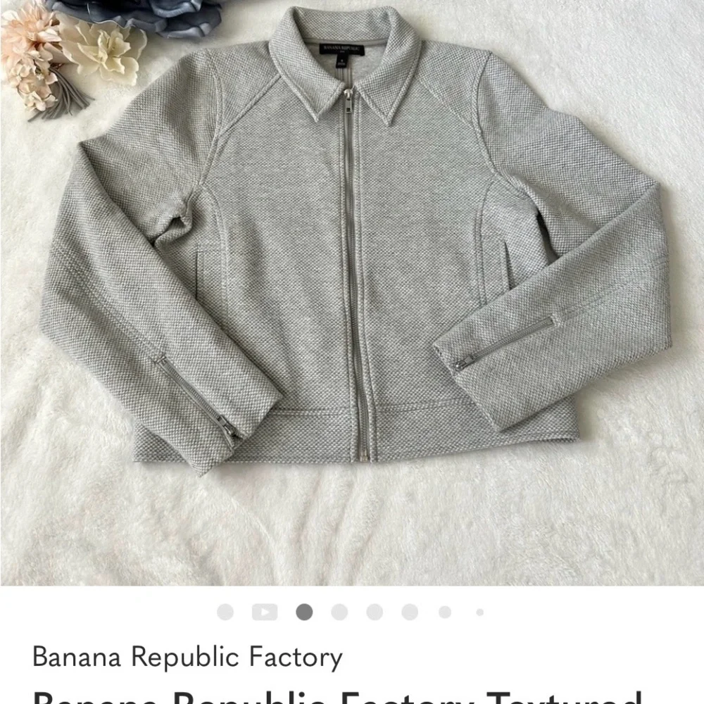 Banana Republic Factory Textured Knit Moto Jacket Small - Picture 1 of 10